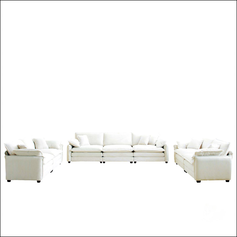 Ensemble de salon moderne 3 pièces, Beige