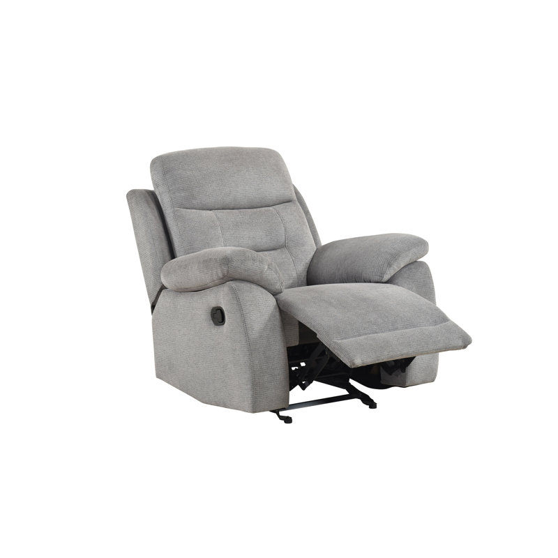 Fauteuil oscillant inclinable, chenille étain, Pewter