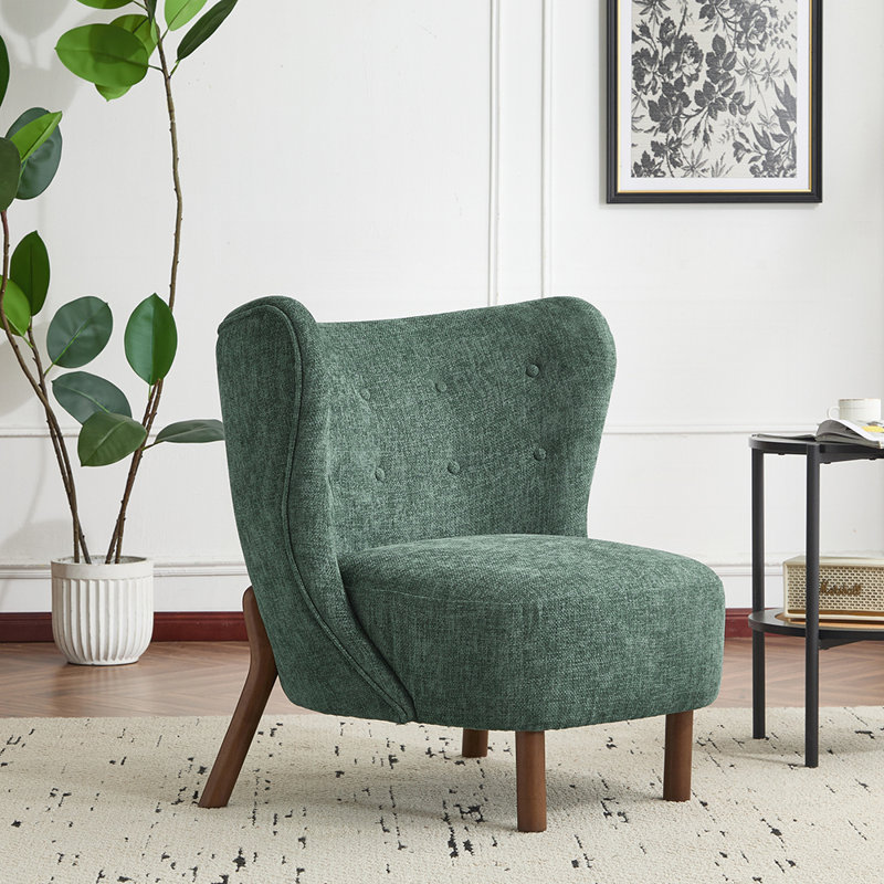 Fauteuil d'appoint rembourré Vezina, Polyester vert