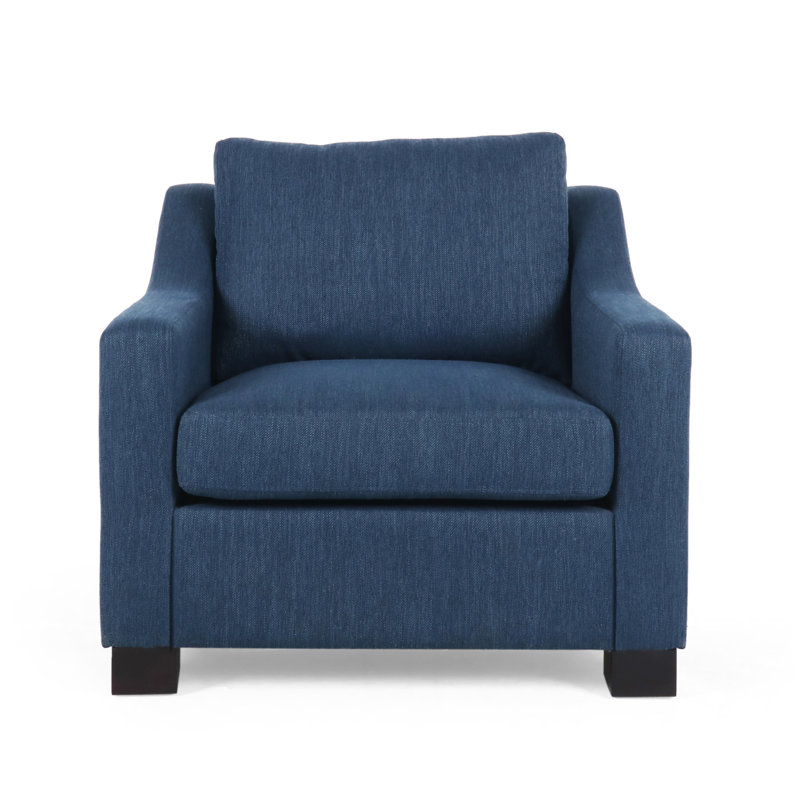 Fauteuil club rembourré - bleu