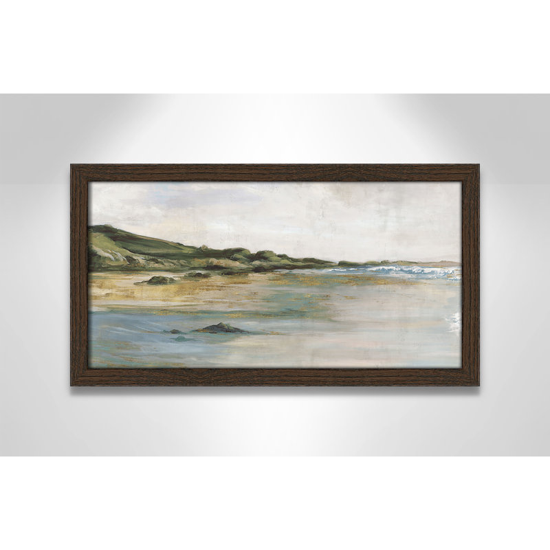 Impression «Tide’s Edge» par Casa Fine Arts, Noyer, Reproduction encadrée sans passe-partout, H 9 po x l 17 po x P 0,75 po