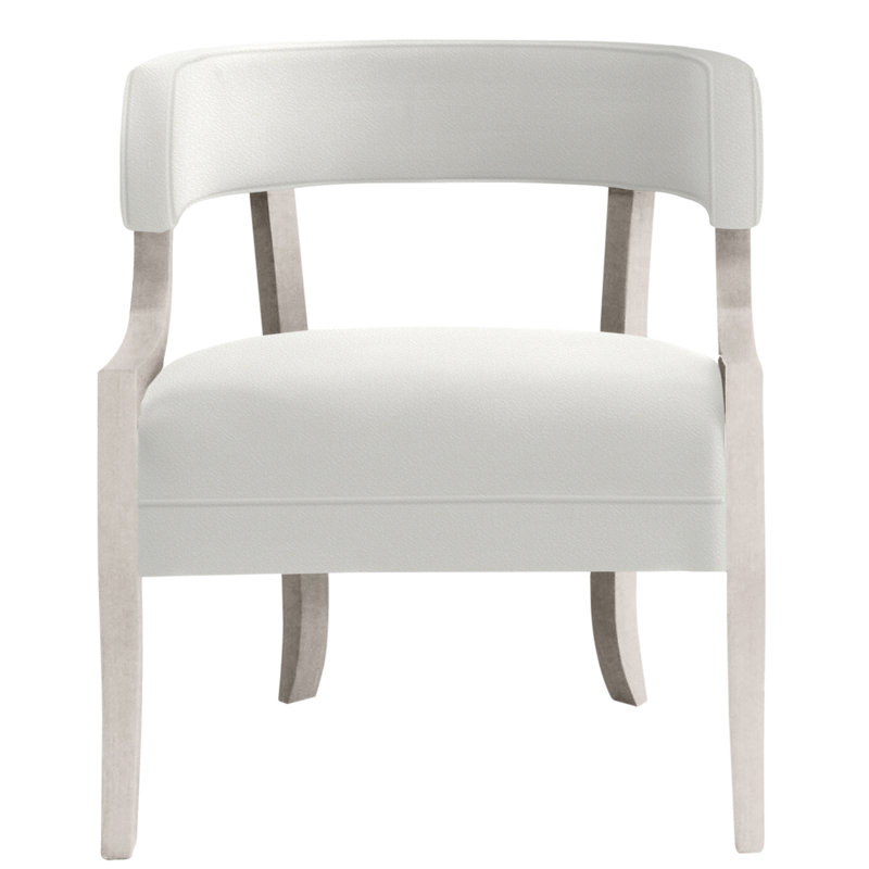 Thom Filicia Home Barrel Chair, Dove Gray, Kempsey Sheepskin