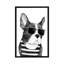 «Frenchie - Summer Style In B&W» par Barruf, impression sur toile tendue-31926748-73617964-73617965