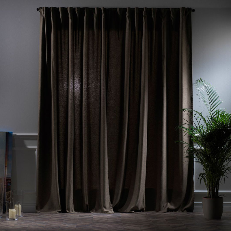 Blackout Single Curtain Panel, Mink, 260cm Width x 245cm Drop