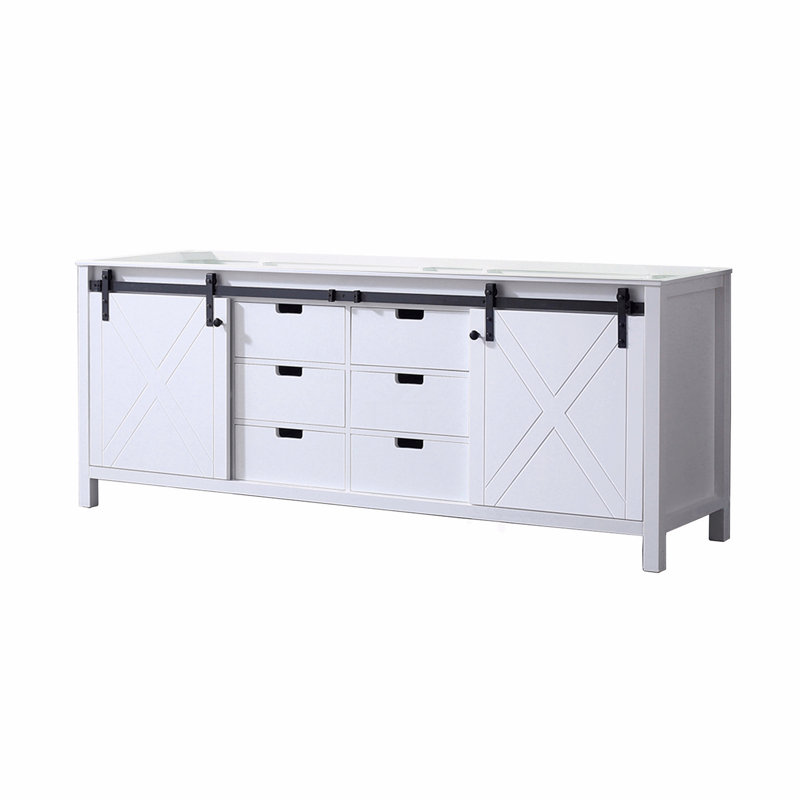 Meuble-lavabo double 84 po X P 22 po D, Blanc