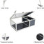 Maison en bois pour reptiles 39 po - pour lézards, serpents avec plateau imperméable et cage verrouillable, lampe amovible pour geckos