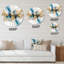 Horloge murale sarcelle et or Elegance-93381345