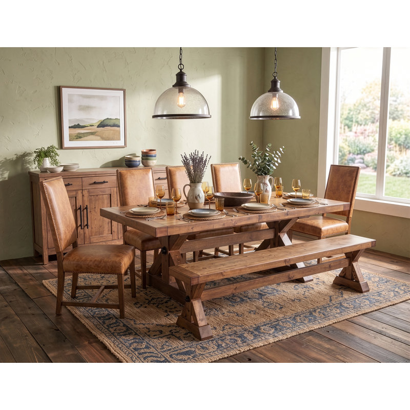 Darcy Leather Dining Chair, Warm Brown