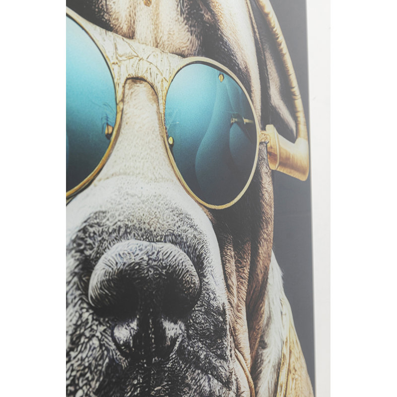 Fashion Dog Print on Glass