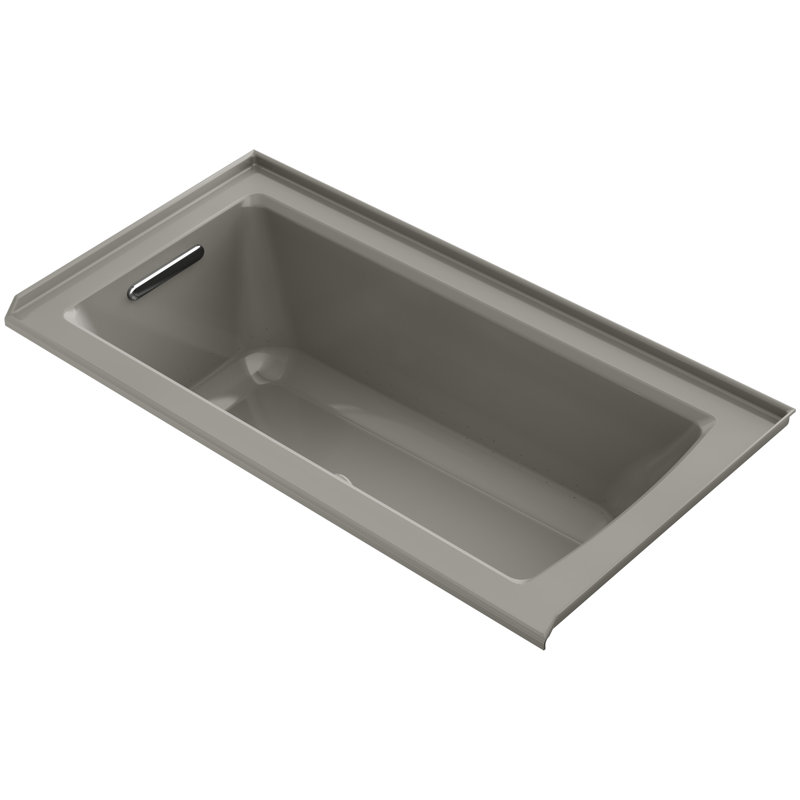Archer 60" x 30" Drop-in Air Bathtub, Cachemire, Gauche