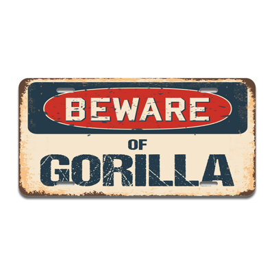 Beware of Gorilla Aluminum Plate Frame