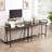 Modern Industrial Console Entryway Table with Power Outlets and USB Ports, Narrow Sofa Table with Metal Frame and Engineered Wood Top-1069811219-1069811216