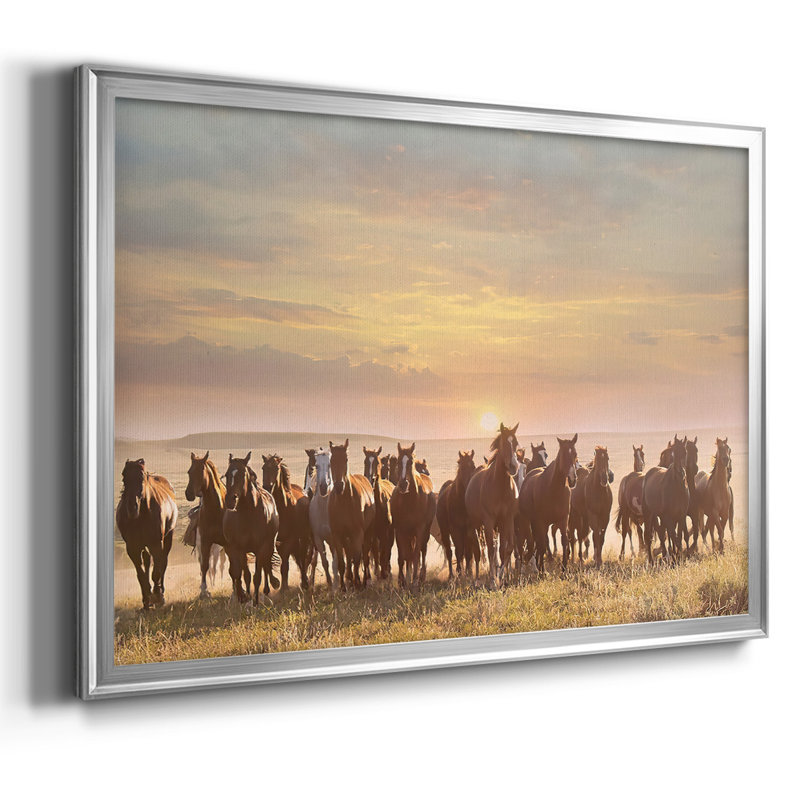«Horse Motion I», reproduction sur toile, H 14 po x l 20 po x P 1,5 po, Argent