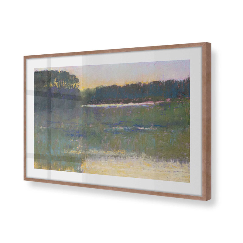 «Barnyard Mysteries» encadré sur papier par Carol Strock Wasson, Rose poudre, H 19 po x l 25 po x P 1,375 po
