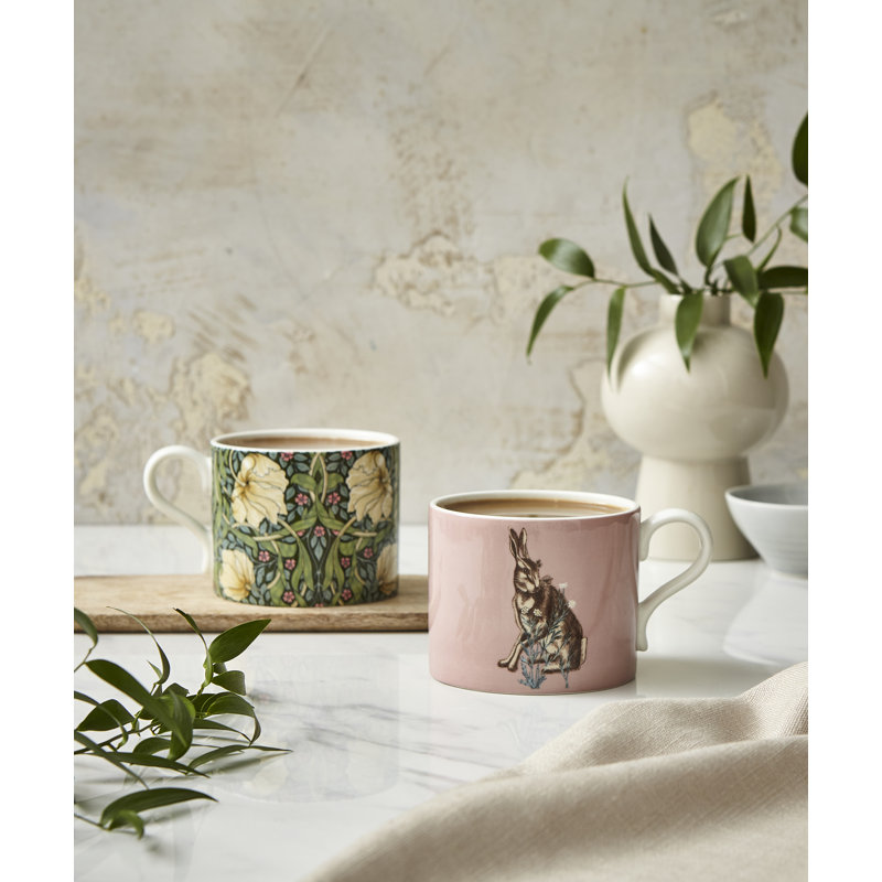 Spode Morris & Co Mugs S/2 Pimprnl & Forst Hare