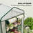 Mini Greenhouse with Screen Roof, Portable Small Greenhouse, White-123764094-124526371