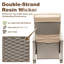 Fauteuil de patio inclinable avec revêtement amovible - beige, tissé à la main, réglable, rouille, angle réglable pour l'extérieur, coussins épais, pour profiter