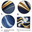 «Abstract Geode Waves Blue and Gold V», ensemble d'art mural abstrait sur toile-87918362-87918363