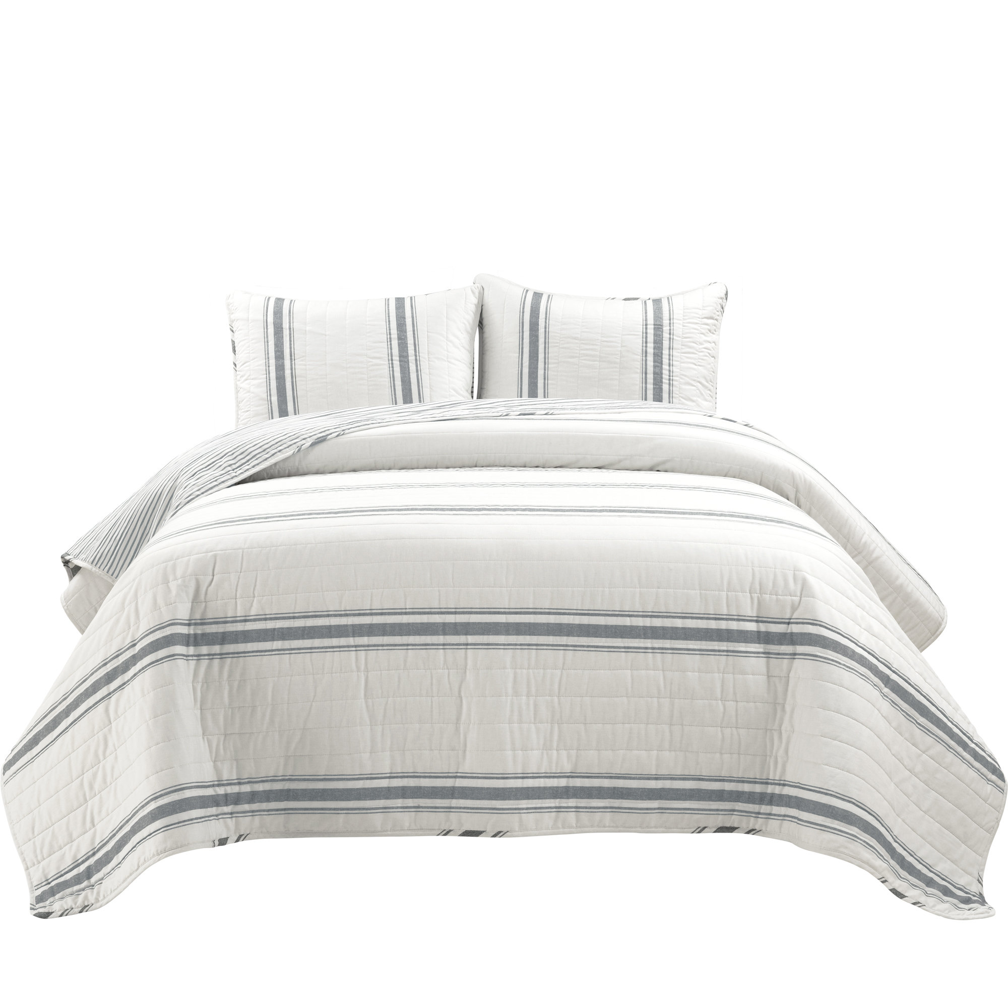 Birch Lane™ Farmhouse Standard Cotton Reversible Comforter Set & Reviews | Birch Lane