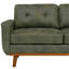 Canapé 65 pouces à deux places minimaliste moderne en tissu polyester respirant et pieds en bois massif