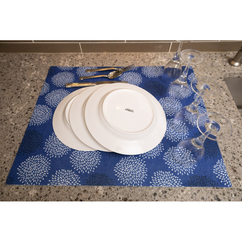 Medicine Blue XL Low-Profile Super Absorbent Dish Drying Mat