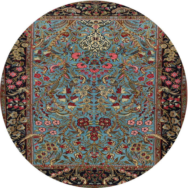 Cevanna Floral Indoor Rug, Round 7'