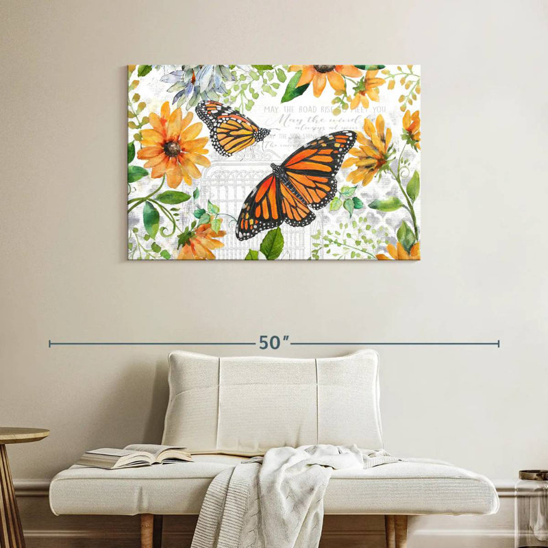 Brampt Floral Butterfly Garden III, 26" H x 39" W