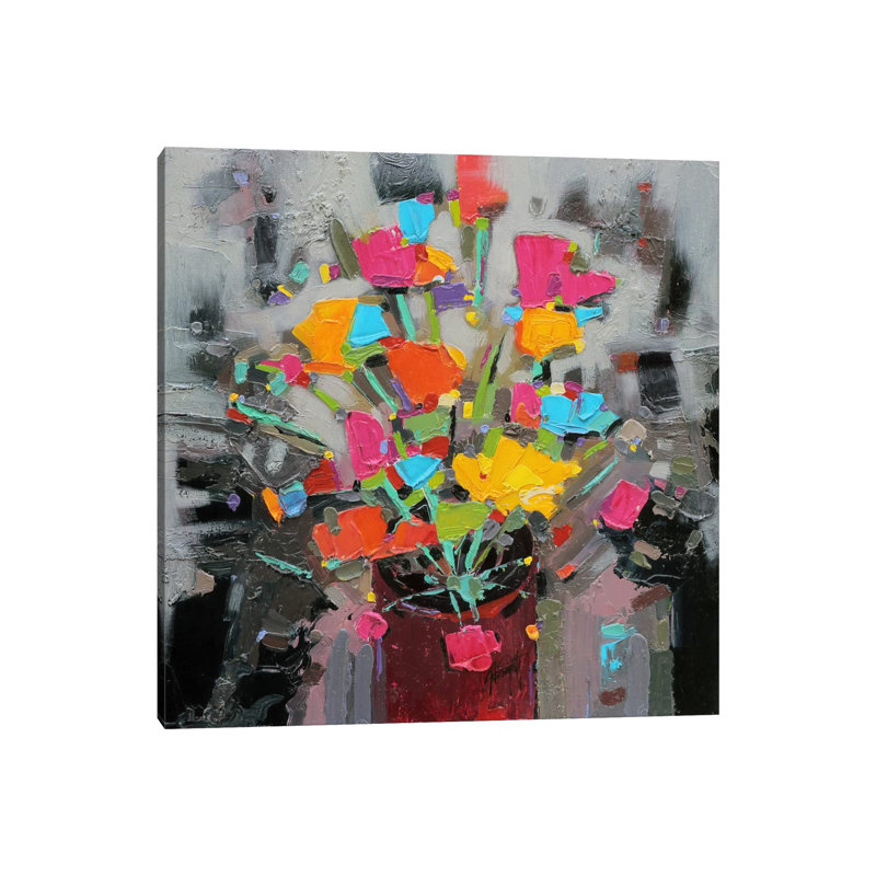 Bouquet of Colour 1 Piece Wrapped Canvas Painting, 45.72 cm H x 45.72 cm W x 1.91 cm D