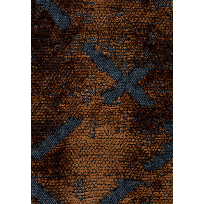 Rapture Abstract Area Rug in Brown, Rectangle 9' x 12'