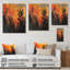 The Fiery Expressionism Tropical Forest I - Décoration murale en bois de plantes - sur bois de pin naturel-1512748057