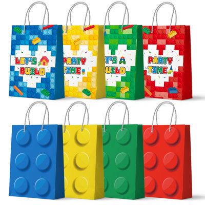 Building Block Party Favor Bags,24 Pcs Building Block Gift Bags Set