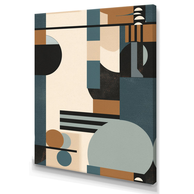 «Blue and Black Geometric Shadows IV - Minimalisme», impressions d'art mural, H 40 po x l 30 po x P 1,5 po, Toile tendue