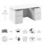 Bureau debout debout avec tiroirs et panneau de modestie Bush Stratus 60W x 30D Bush Business Furniture-113816006