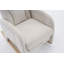 Chaise berçante en coton et lin avec repose-pieds réglable, parfaite pour le confort et la détente dans n'importe quelle pièce