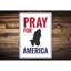 Plaque en aluminium Pray For America-58622391