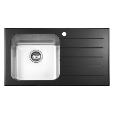 Belfry Kitchen Dore 500mm W Single Bowl Stainless Steel Kitchen Sink with 1 Faucet Hole