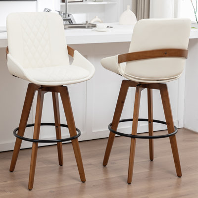 Modern Upholstered Swivel Counter & Bar Stools