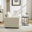 Chaises d'appoint pivotantes modernes avec rangement, revêtement en chenille pour le salon
