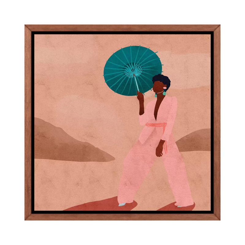 «Afrikanaa» - Impression sur papier avec cadre flottant, H 37 po x l 37 po x P 1,5 po, Toile avec cadre en bois classique