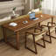Bureau rectangulaire en bois massif noyer-643983313