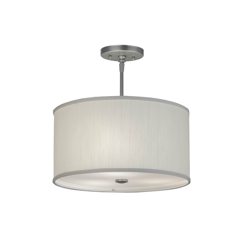 Lustre tambour 3 lumières, H 15 po x l 15,25 po x P 15,25 po