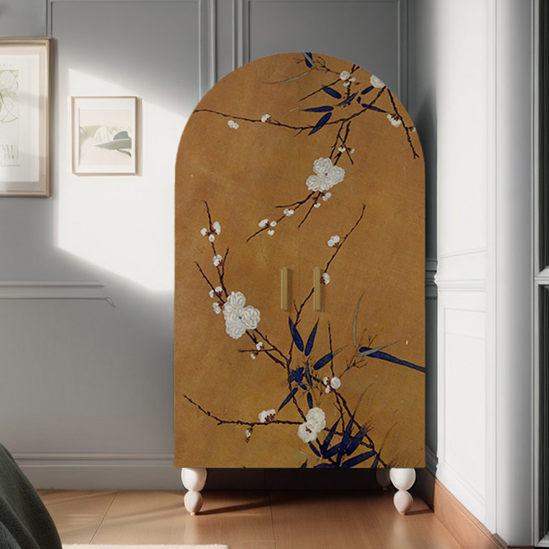 Bedroom multi-function double door wardrobe, Ivory White