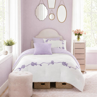 4-Piece Twin/Twin XL Comforter Set,Purple