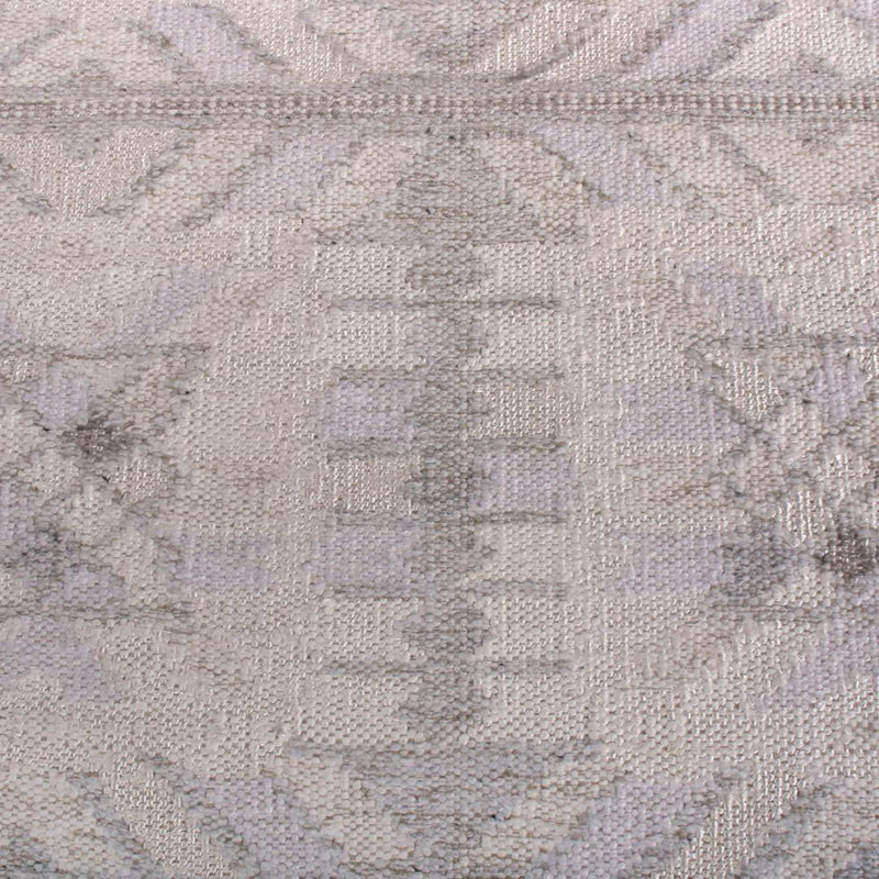 Rug & Kilim’S Scandinavian Geometric Gray Wool Rug, Rectangle 10' x 14'