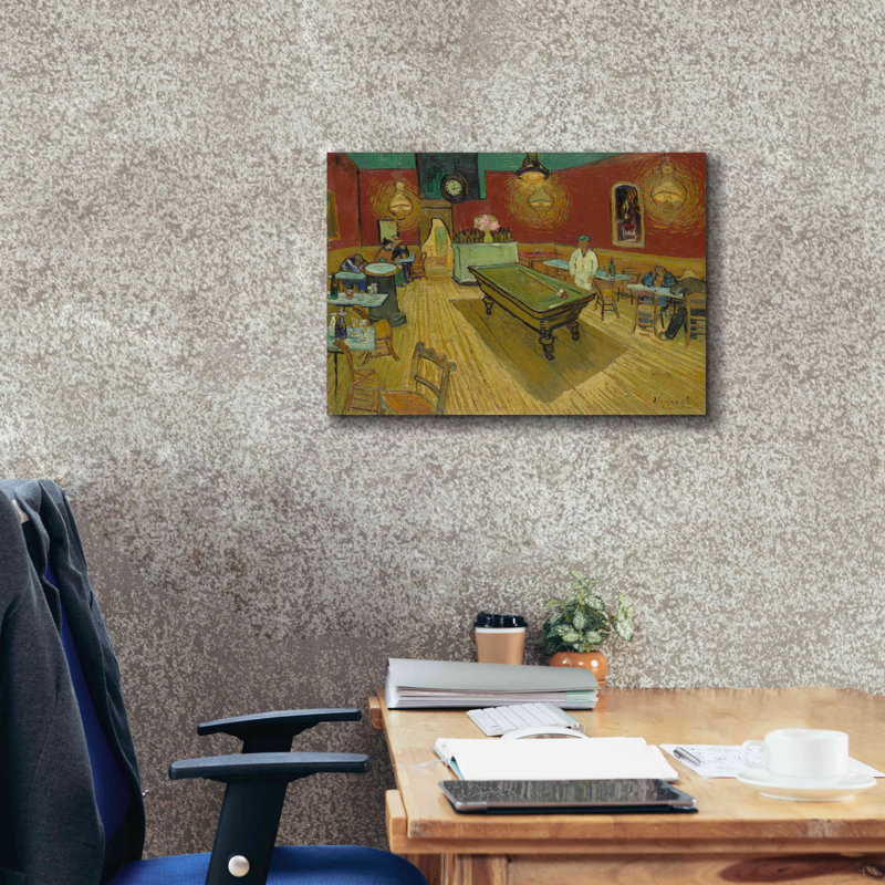 «Le Cafe De Nuit» par Vincent Van Gogh, estampe numérique sur toile, H 18 po x l 26 po x P 0,75 po