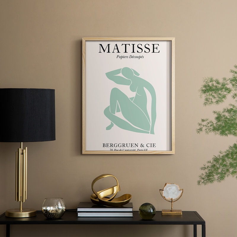 Matisse DII Framed Print Framed Print - Solid Wood, Natural, 15" H x 12" W