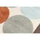 Glory Polka Dots Handmade Tufted Wool Green/Gray/Orange Area Rug