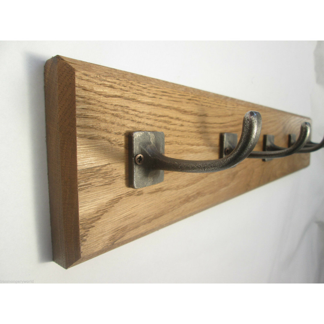 Solid Wood 8 - Hook Wall Mounted Coat Rack