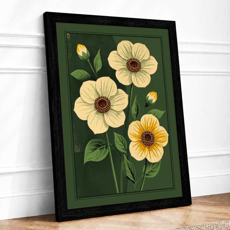 Study Botanical - Framed Print, Black, A3 - 42.0 x 29.7 cm
