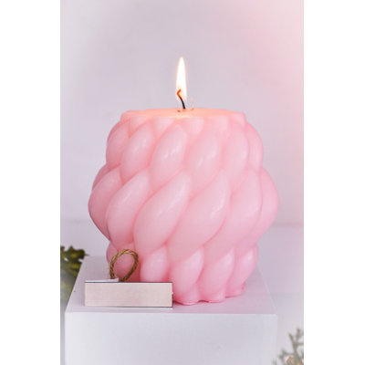 Luxury Vanilla Scented Candle, 100% Soya Wax, 8.6 x 19.7 inches | 8.5 fl oz | Pink Color, Long-Lasting Burn Time of 20-24 Hours | Perfect for Home Décor, Relaxation, and Gifts | Safe for Kids, Keep Away from Heat